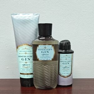 Bath & Body Works Men's DISTILLER'S GIN 3 Piece Bundle Set
